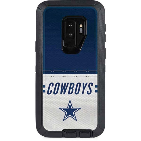 NFL Dallas Cowboys White Striped Otterbox Defender Galaxy Skin